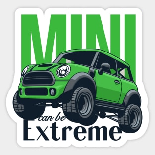 Car mini retro offroad extreme green Sticker